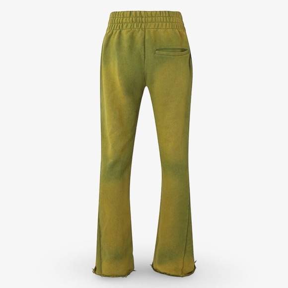 Lost Intricacy Green French Terry Sweatpants NEW Flare Size Medium Streetwear - Picture 2 of 7